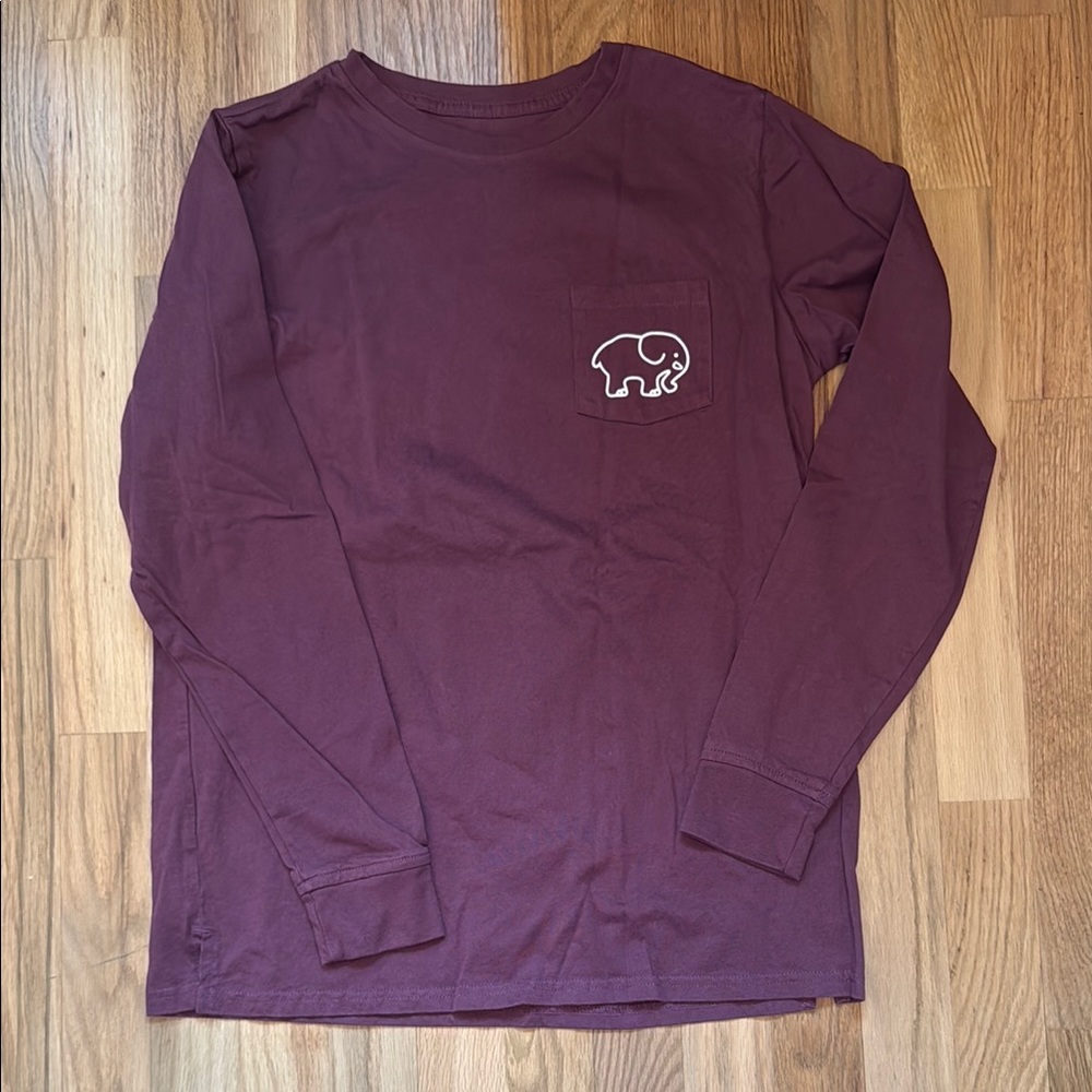 Purple Long Sleeve Shirt with Elephant Logo